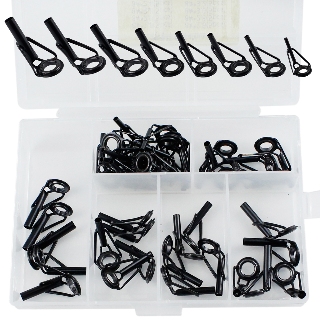 Lure top ring guide eye set 40 boxed front guide eye sets Luya rod fishing gear fishing accessories cross border