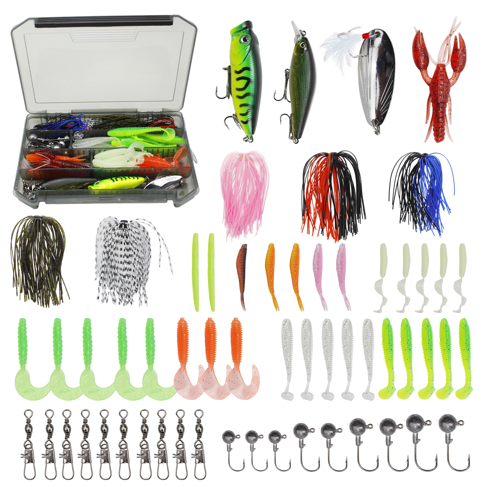 58pcs lurefishingbox